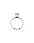 14k Ascher Solitaire Pave Band | Hidden Halo