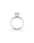 14k Marquise Solitaire Pave Band | Hidden Halo