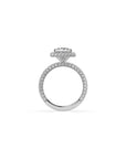 14k Princess Cut Triple Pave Ring