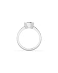 14k Pear Shape Pave Bezel Ring