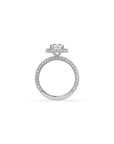 14k Radiant Cut Triple Pave Ring