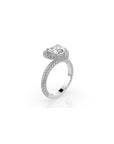 14k Heart Shape Triple Pave Ring