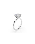 14k Ascher Solitaire Ring | Hidden Halo