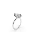 14k Marquise Cut Solitaire Ring | Hidden Halo