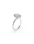 14k Pear Cut Solitaire Ring | Hidden Halo