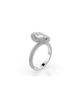 14k Pear Shape Triple Pave Ring