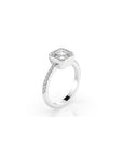 14k Ascher Pave Bezel Ring