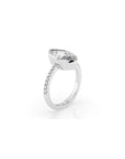 14k Marquise Pave Bezel Ring