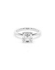 14k Ascher Solitaire Ring | Hidden Halo