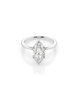 14k Marquise Cut Solitaire Ring | Hidden Halo