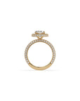 14k Oval Cut Triple Pave Ring