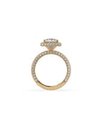 14k Princess Cut Triple Pave Ring