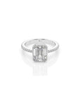 14k Emerald Pave Bezel Ring