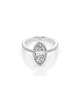 14k Marquise Pave Bezel Ring