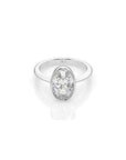 14k Oval Bezel Ring