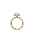 14k Radiant Cut Triple Pave Ring