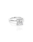 14k Princess Cut Solitaire Ring | Hidden Halo