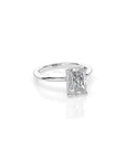 14k Radiant Solitaire Ring | Hidden Halo