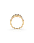 14K Diamond Chevron Pave Ring
