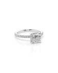 14k Ascher Solitaire Pave Band | Hidden Halo