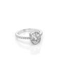 14k Cushion Pave Bezel Ring