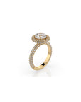 14k Round Triple Pave Ring
