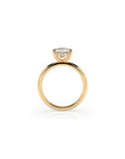 14k Cushion Cut Solitaire Ring | Hidden Halo