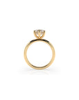 14k Marquise Cut Solitaire Ring | Hidden Halo
