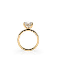 14k Princess Cut Solitaire Pave Band | Hidden Halo