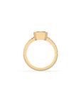 14k Ascher Pave Bezel Ring