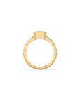 14k Emerald Pave Bezel Ring