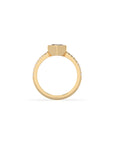14k Marquise Pave Bezel Ring