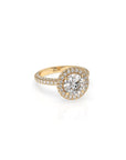14k Round Triple Pave Ring