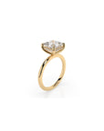 14k Princess Cut Solitaire Ring | Hidden Halo