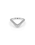 14K Diamond Chevron Pave Ring