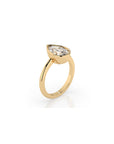 14k Pear Shape Bezel Ring