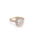 14k Cushion Cut Triple Pave Ring