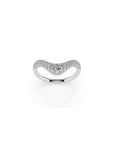 14K Diamond Chevron Pave Ring