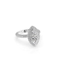14k Marquise Triple Pave Ring