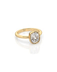 14k Cushion Bezel Ring