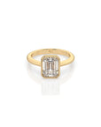 14k Emerald Bezel Ring