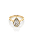14k Pear Shape Bezel Ring