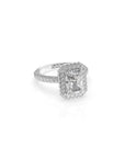 14k Radiant Cut Triple Pave Ring