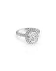 14k Cushion Cut Triple Pave Ring