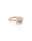 14k Round Solitaire Ring | Hidden Halo