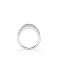 14K Diamond Chevron Pave Ring