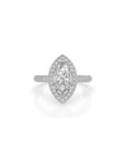 14k Marquise Triple Pave Ring