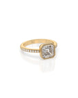 14k Ascher Pave Bezel Ring
