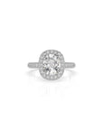 14k Cushion Cut Triple Pave Ring