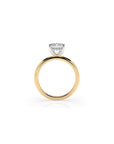 14k Emerald Cut Solitaire Ring | Hidden Halo